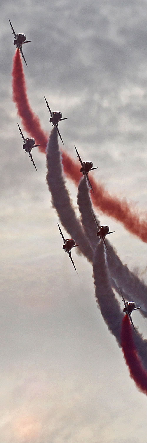 The Red Arrows at Chatsworth Country Fair in 2013